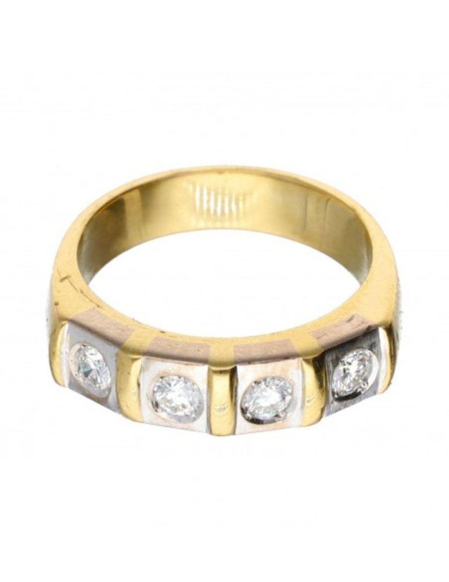 Anillos Goya Compro Oro | 18 Quilates Oro, Oro Amarillo, Oro Blanco - Anillo - 0.08 Ct Diamantes