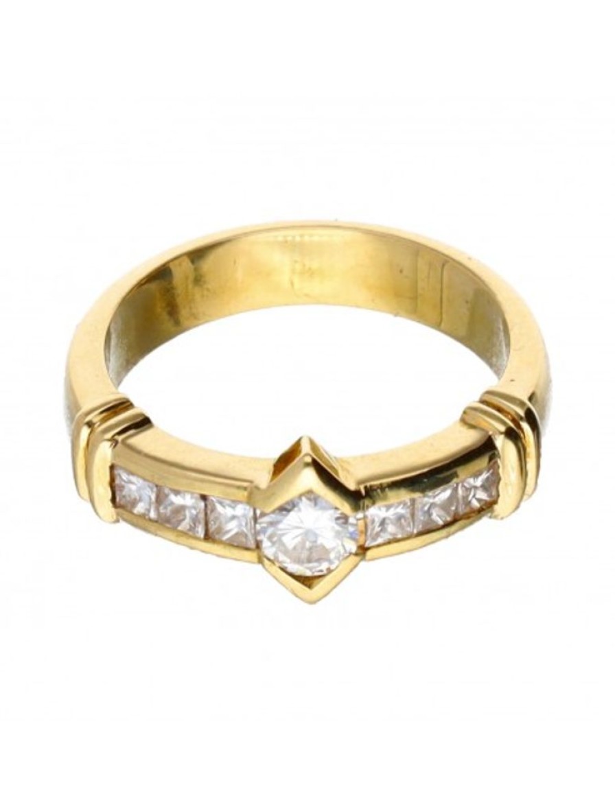 Anillos Goya Compro Oro | Anillo De Oro 18 Kl Con Diamantes