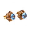 Pendientes Goya Compro Oro | 18 Quilates Oro, Oro Amarillo - Pendientes - 0.80 Ct Aguamarina