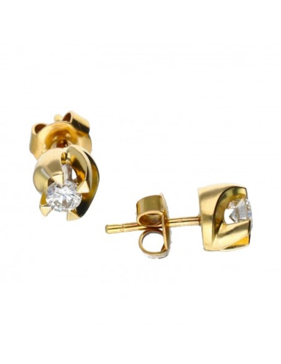 Pendientes Goya Compro Oro | 18 Quilates Oro, Oro Amarillo - Pendientes - 0.23 Ct Diamante