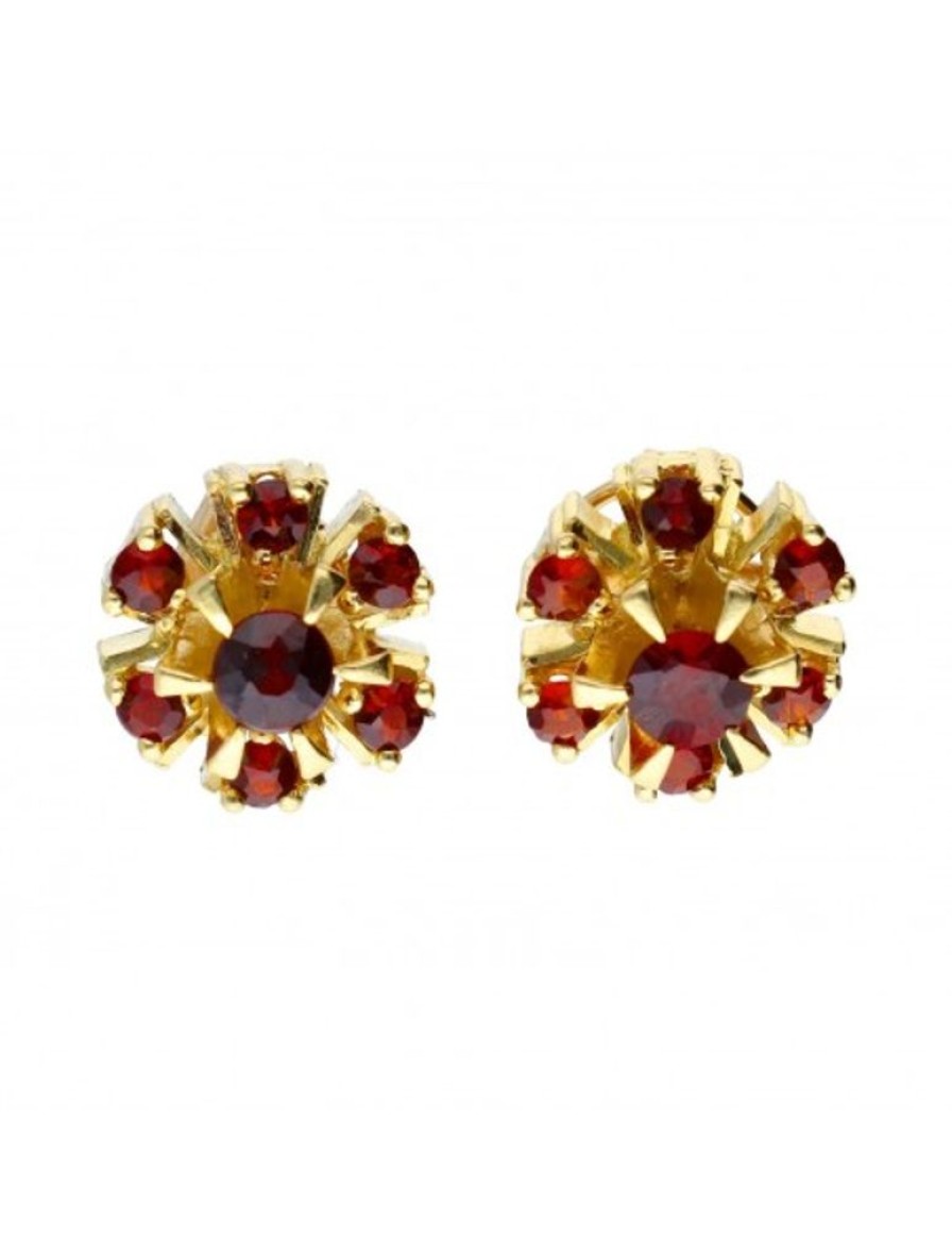 Pendientes Goya Compro Oro | Pendientes De Oro 18 Kl Con Rubies