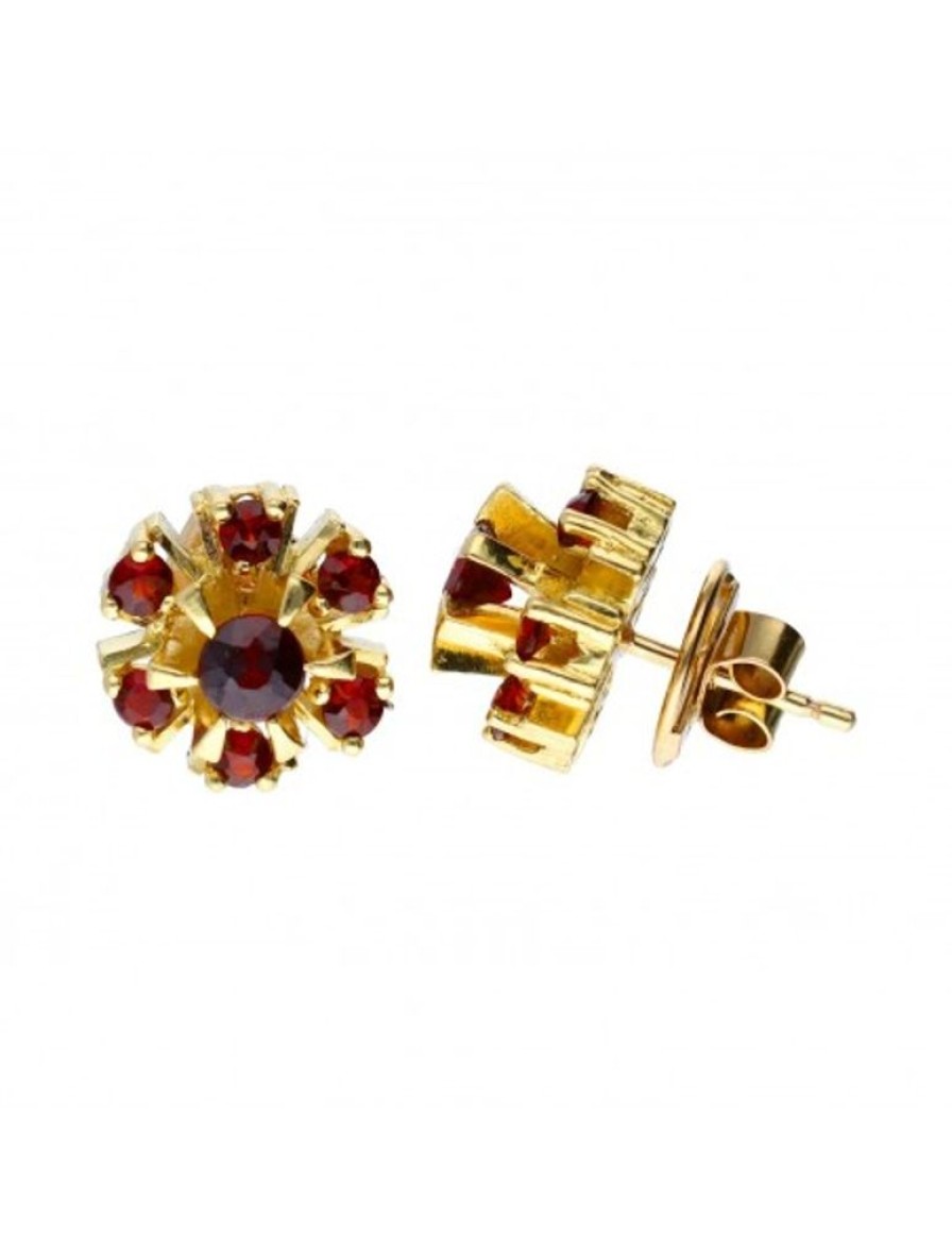 Pendientes Goya Compro Oro | Pendientes De Oro 18 Kl Con Rubies