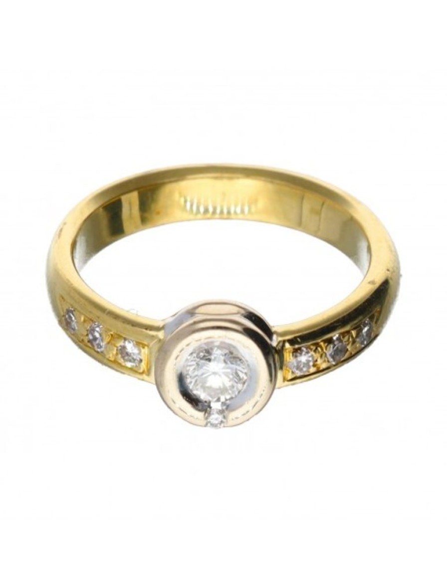 Anillos Goya Compro Oro | 18 Quilates Oro, Oro Amarillo, Oro Blanco - Anillo - 0.18 Ct Diamante - Diamantes