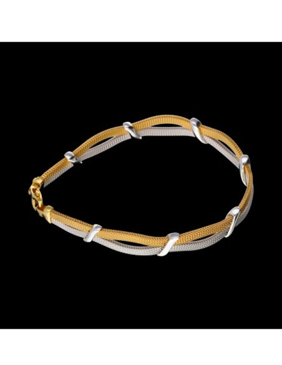 Pulseras Goya Compro Oro | Pulsera De Oro Y Oro Blanco 18 Kl