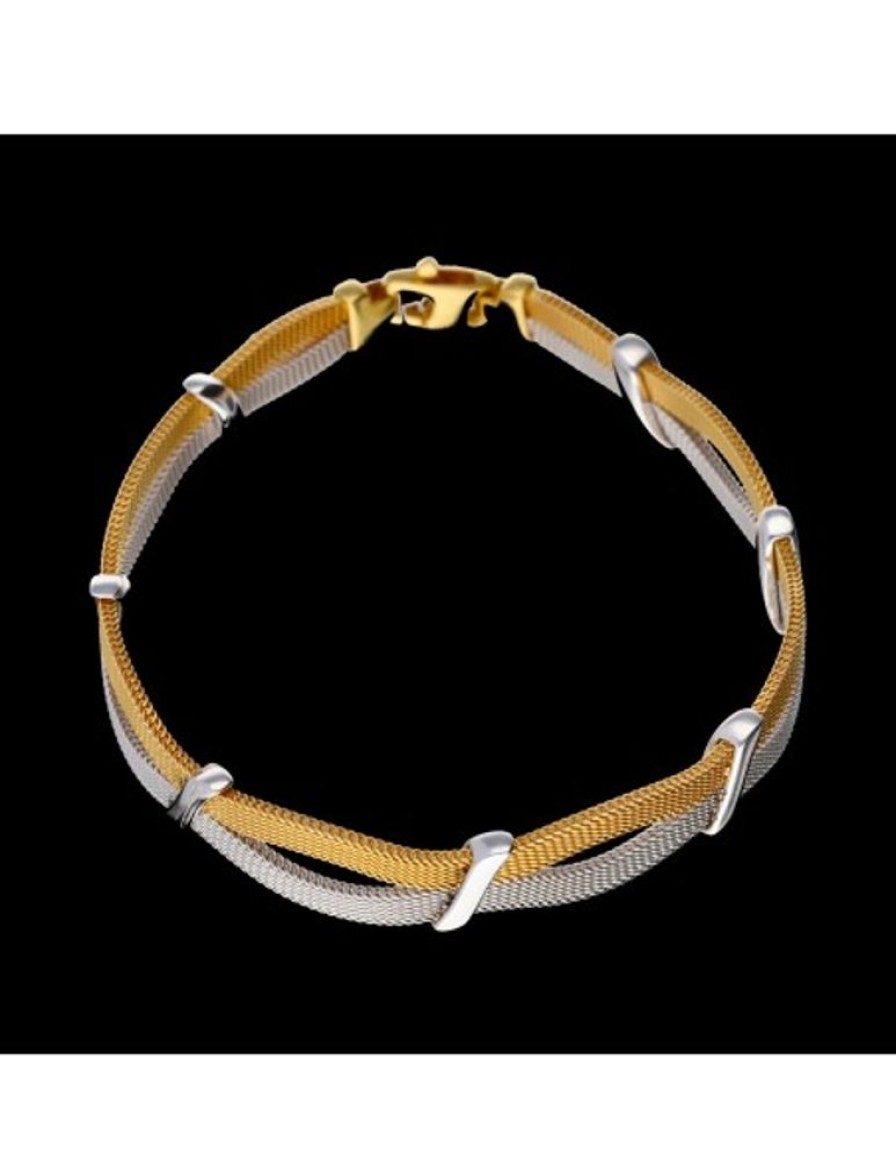 Pulseras Goya Compro Oro | Pulsera De Oro Y Oro Blanco 18 Kl