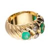 Anillos Goya Compro Oro | 18 Quilates Oro, Oro Amarillo - Anillo - 0.68 Ct Esmeralda - Diamantes