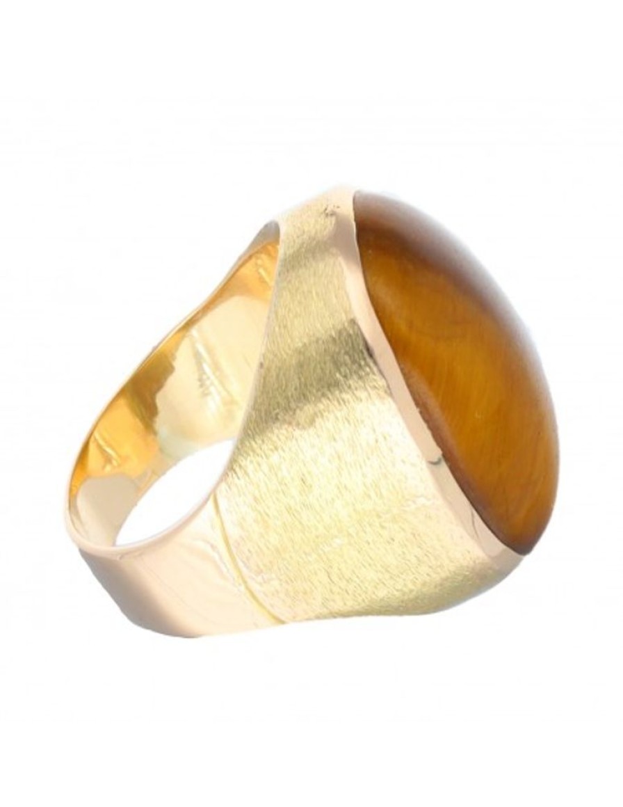 Anillos Goya Compro Oro | Anillo Con Piedra Central Oro Amarillo 18Kl