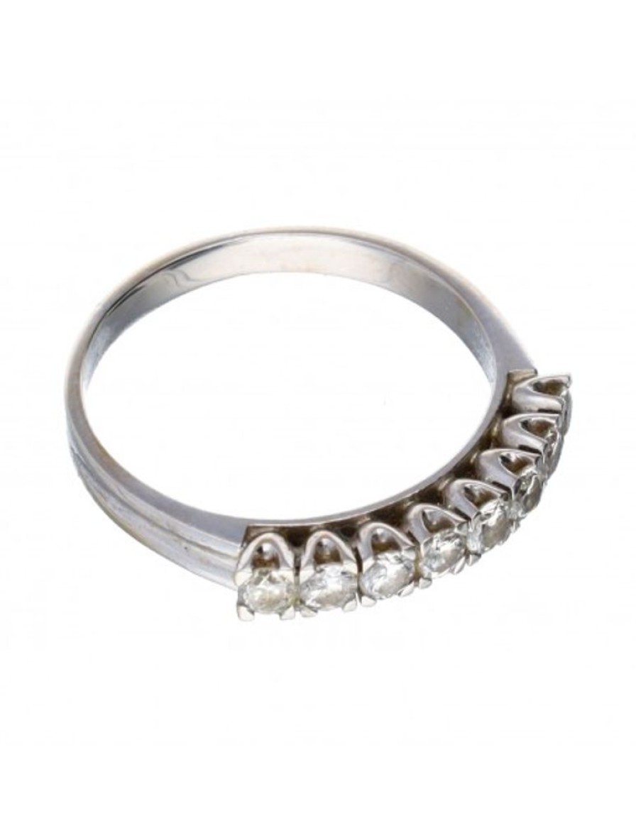 Anillos Goya Compro Oro | Anillo De Oro Blanco 18 Kl Con Diamantes