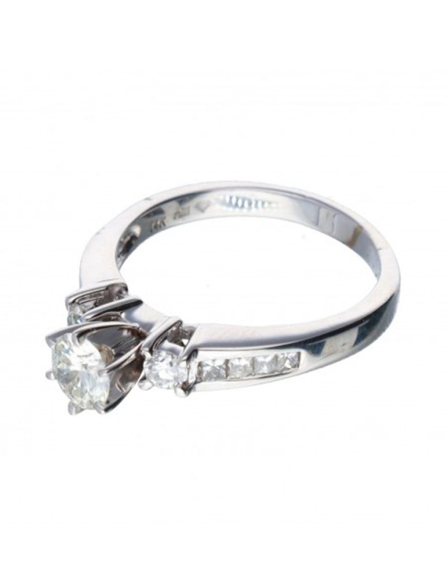 Anillos Goya Compro Oro | 14 Quilates Oro Blanco - Anillo - 0.40 Ct Diamante - Diamantes