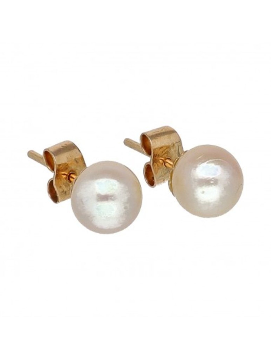 Pendientes Goya Compro Oro | Pendientes De Oro Amarillo 18 Kl Con Perlas