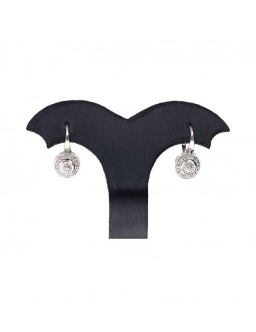 Pendientes Goya Compro Oro | Pendientes De Oro Blanco Zirconitas