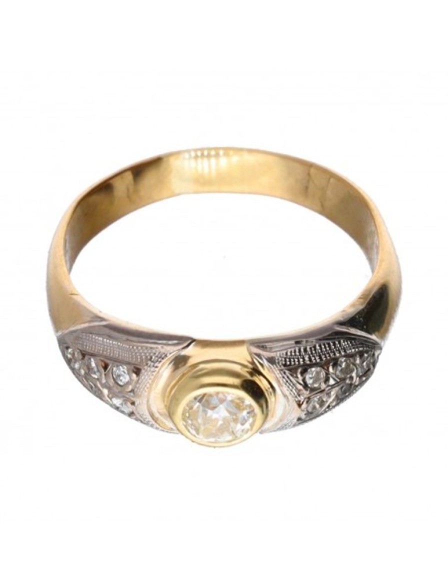 Anillos Goya Compro Oro | 18 Quilates Oro, Oro Amarillo, Oro Blanco - Anillo - 0.12 Ct Diamante - Diamantes