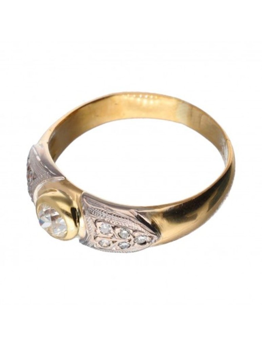 Anillos Goya Compro Oro | 18 Quilates Oro, Oro Amarillo, Oro Blanco - Anillo - 0.12 Ct Diamante - Diamantes