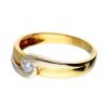 Anillos Goya Compro Oro | Anillo De Oro Y Oro Blanco 18 Kl Con Diamante