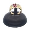 Anillos Goya Compro Oro | Anillo De Oro Amarillo 18 K Con Diseno Brillantes Moissanite Y Rubies