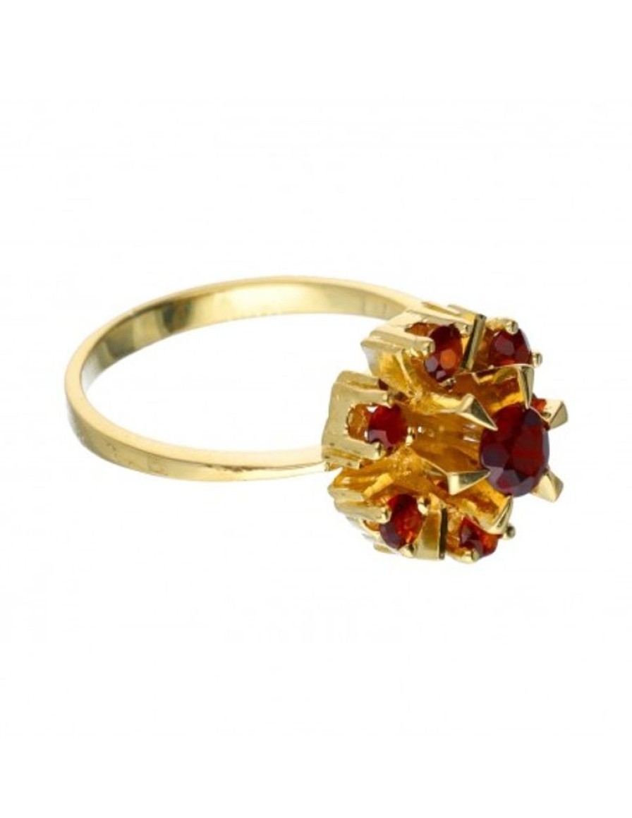 Anillos Goya Compro Oro | 18 Quilates Oro, Oro Amarillo - Anillo - 0.30 Ct Granates - Granates