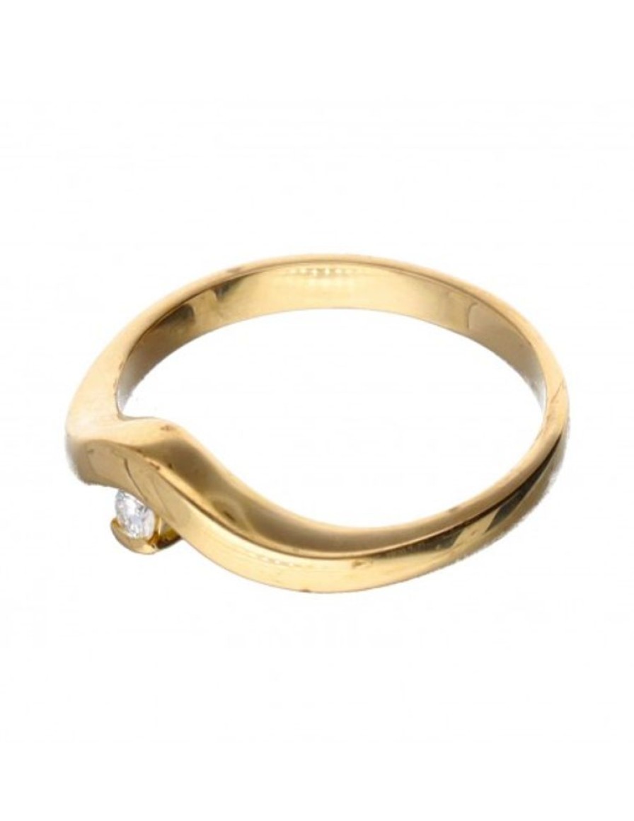 Anillos Goya Compro Oro | 18 Quilates Oro, Oro Amarillo - Anillo - 0.02 Ct Diamante