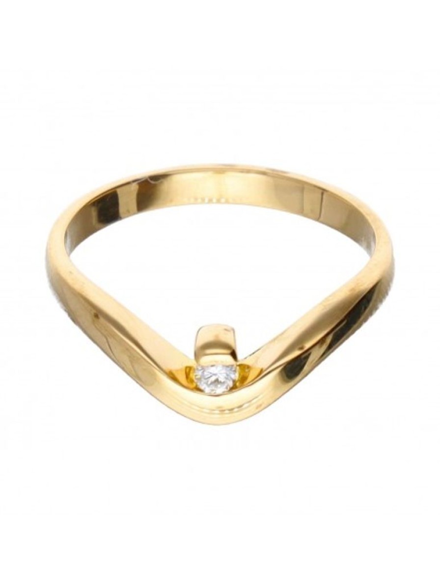 Anillos Goya Compro Oro | 18 Quilates Oro, Oro Amarillo - Anillo - 0.02 Ct Diamante