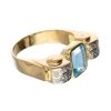 Anillos Goya Compro Oro | 18 Quilates Oro, Oro Amarillo, Oro Blanco - Anillo - 1.76 Ct Aguamarina - Diamantes